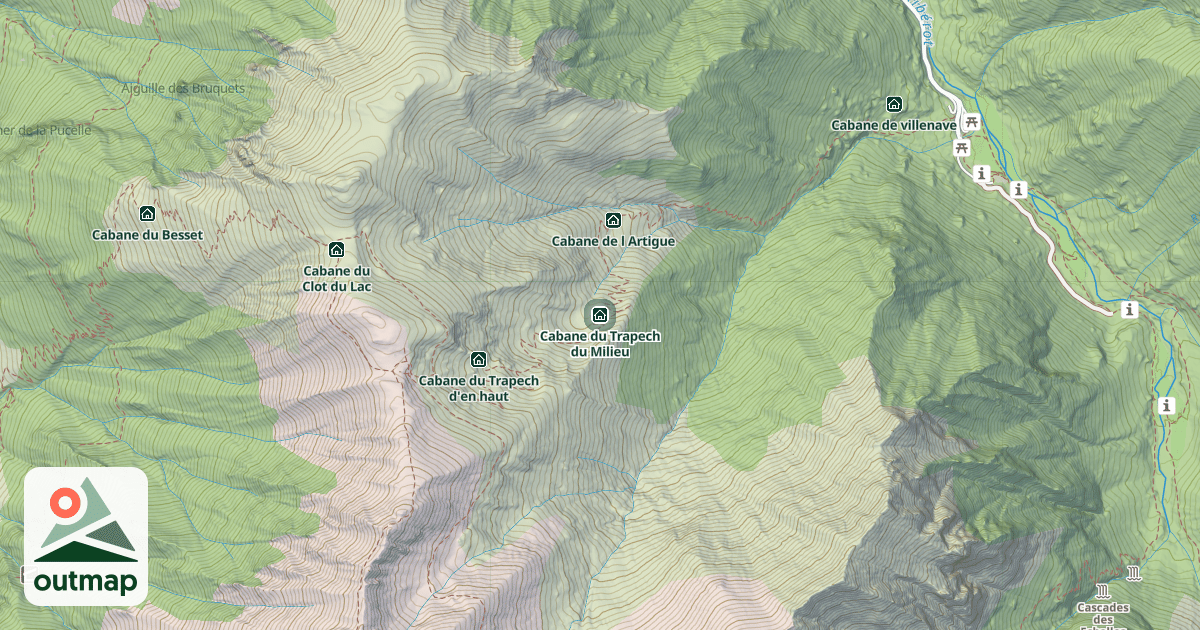 Map of Cabane du Trapech du Milieu