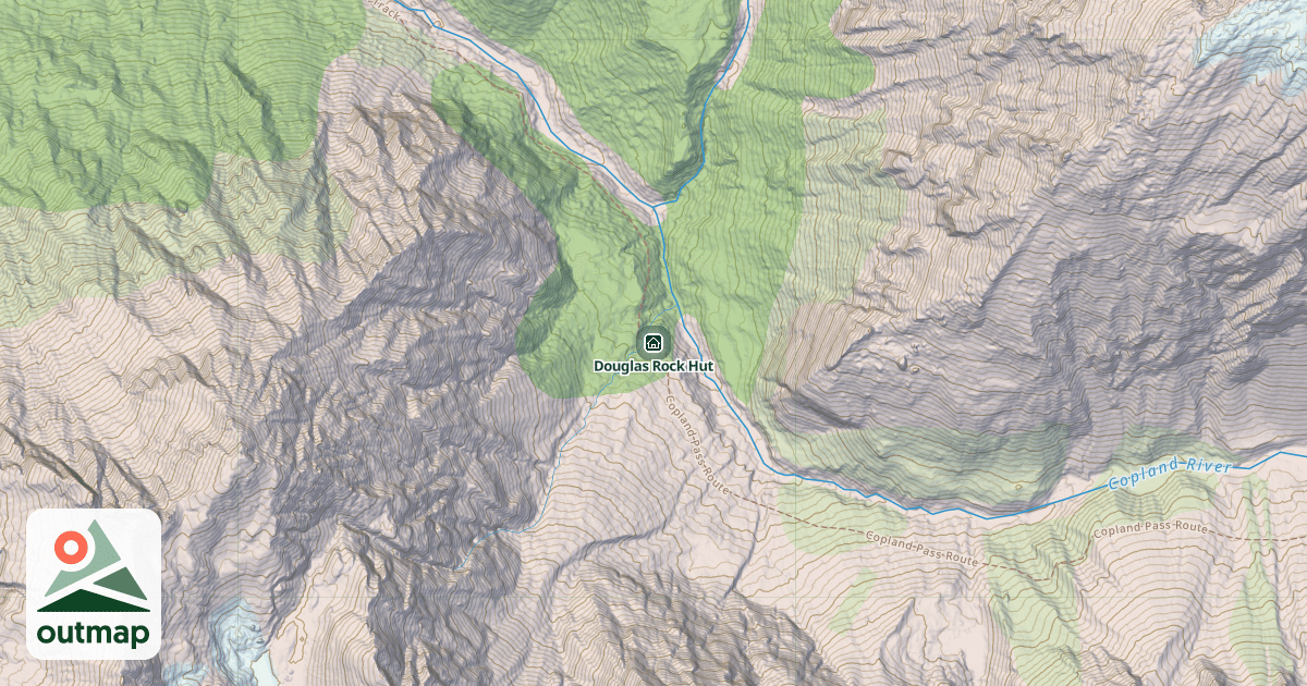 Map of Douglas Rock Hut