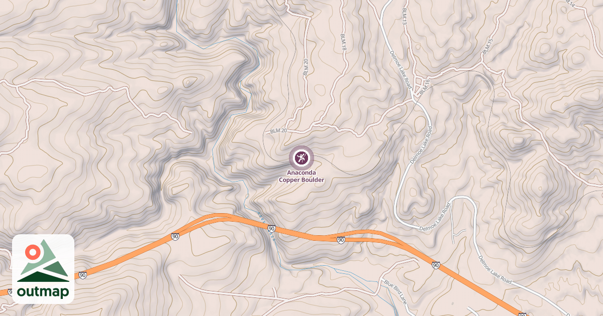 Map of Anaconda Copper Boulder