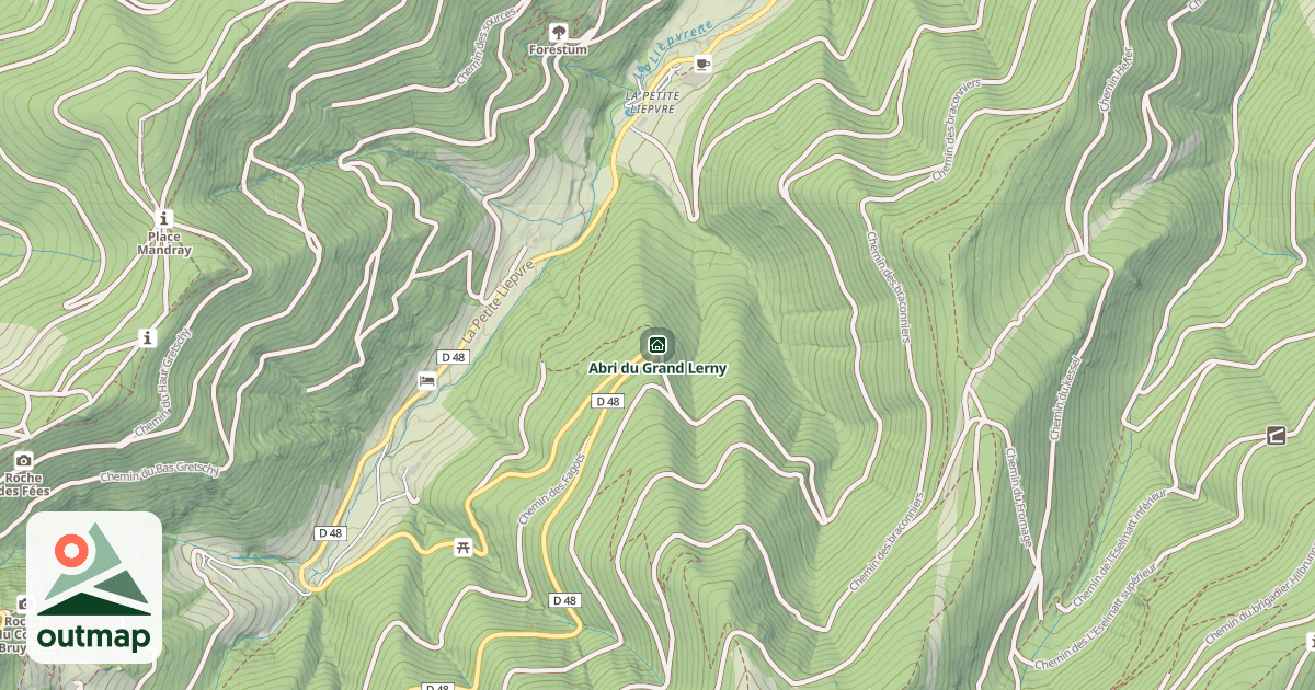 Map of Abri du Grand Lerny