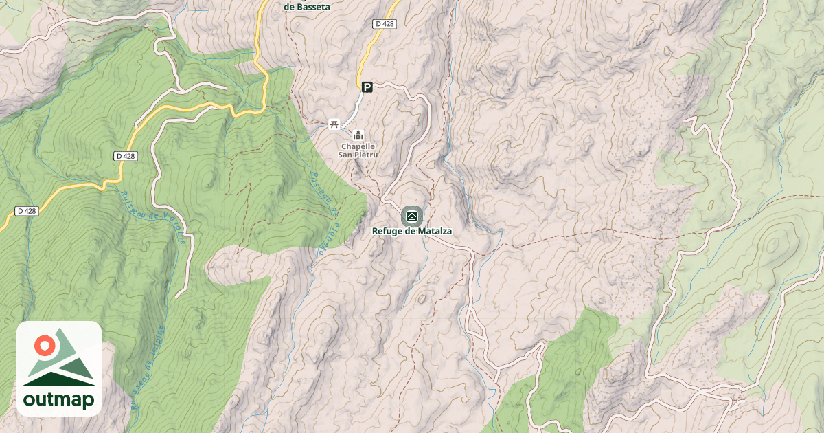 Map of Refuge de Matalza