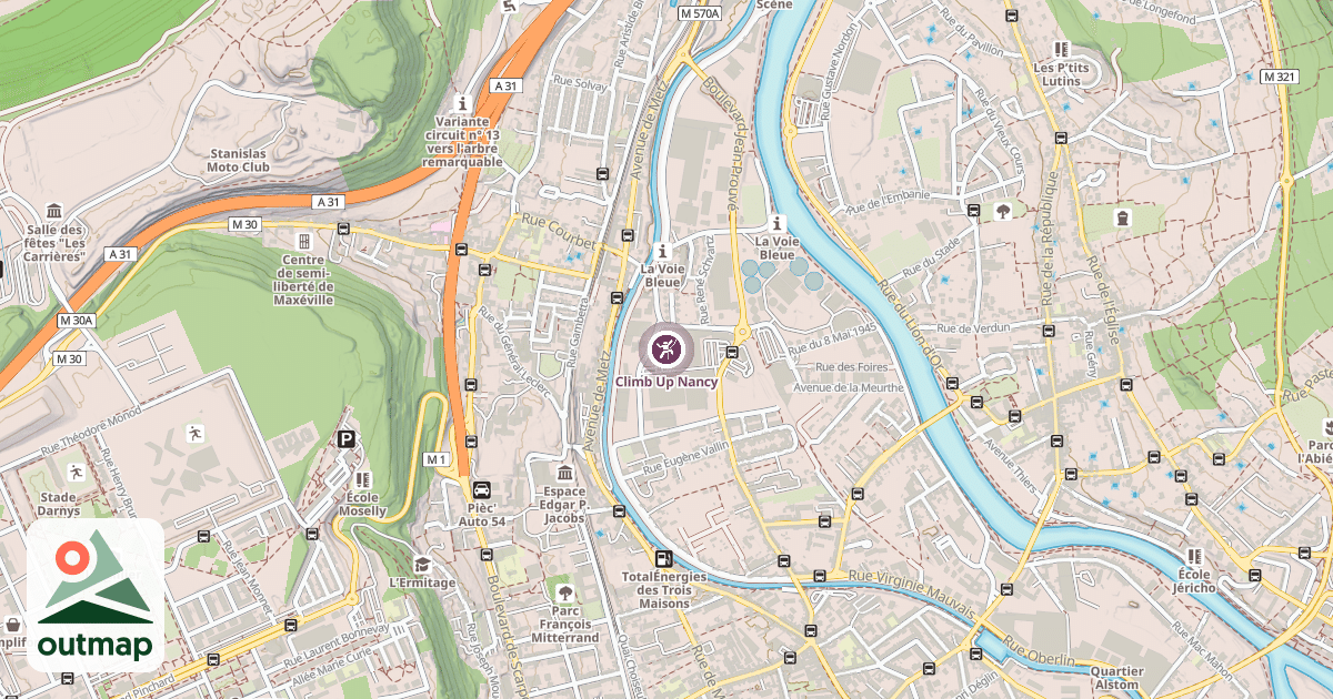 Map of Climb Up Nancy