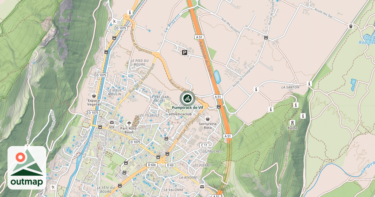 Map of Pumptrack de Vif
