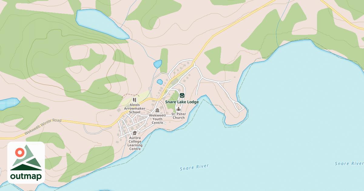 Map of Snare Lake Lodge