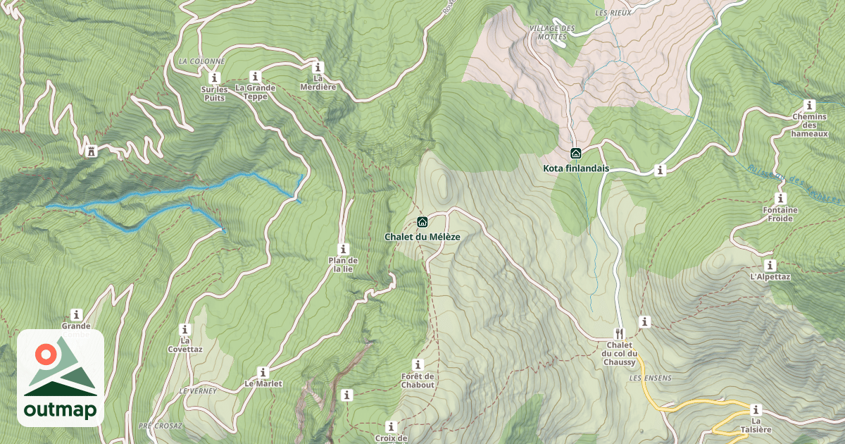 Map of Chalet du Mélèze