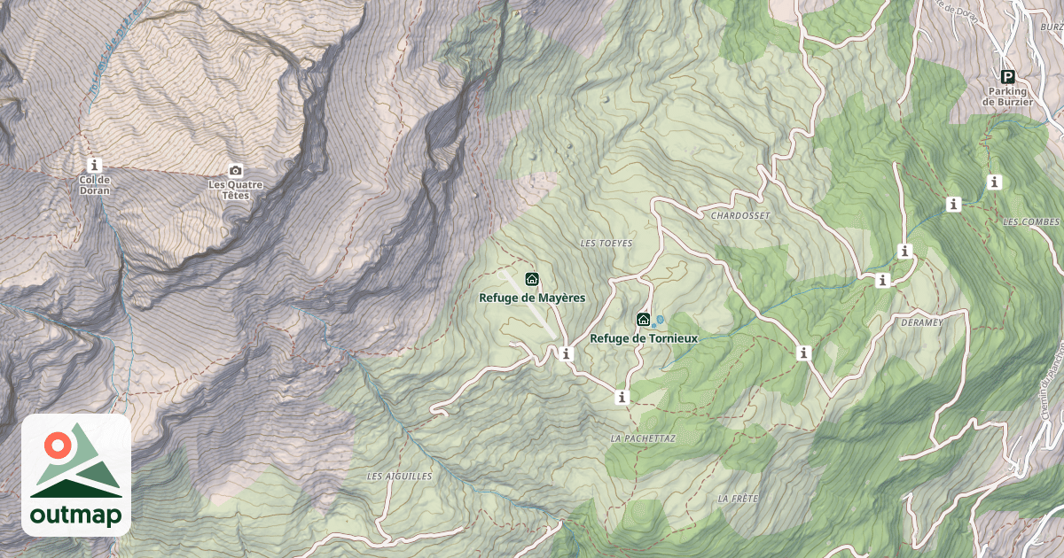 Map of Refuge de Mayères