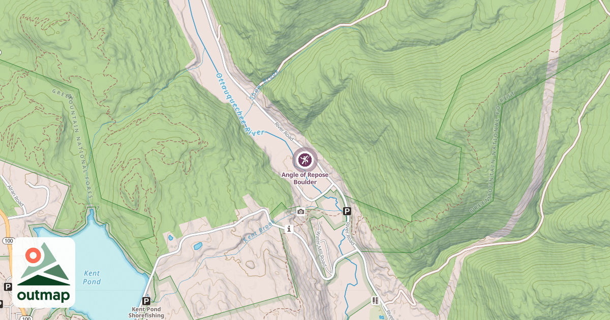 Map of Angle of Repose Boulder