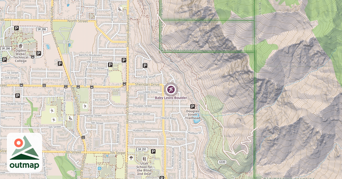 Map of Baby Lewis Boulder