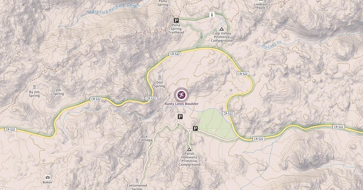 Map preview of Rusty Lews Boulder