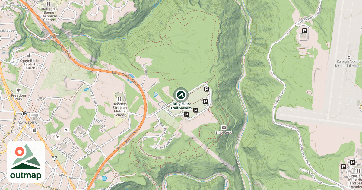 Map of Grey Flats Trail System
