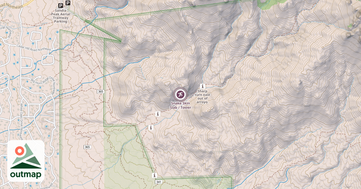 Map of Snake Skin Slab / Tower
