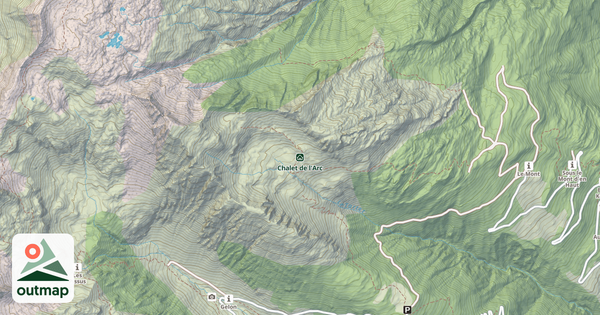 Map of Chalet de l'Arc