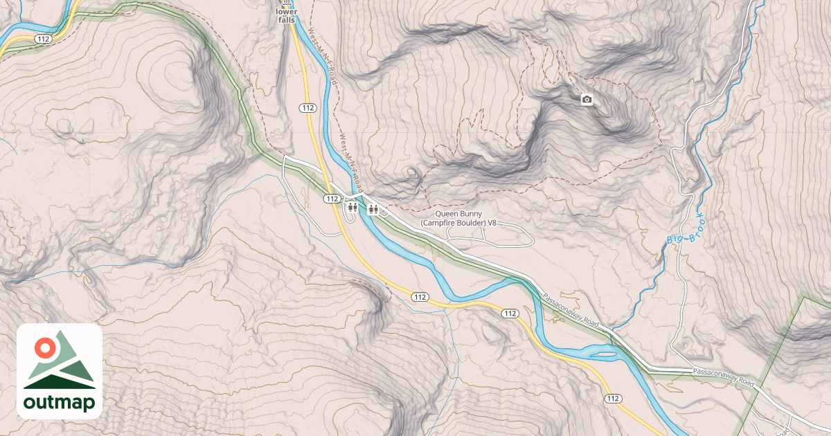 Map of Queen Bunny (Campfire Boulder)