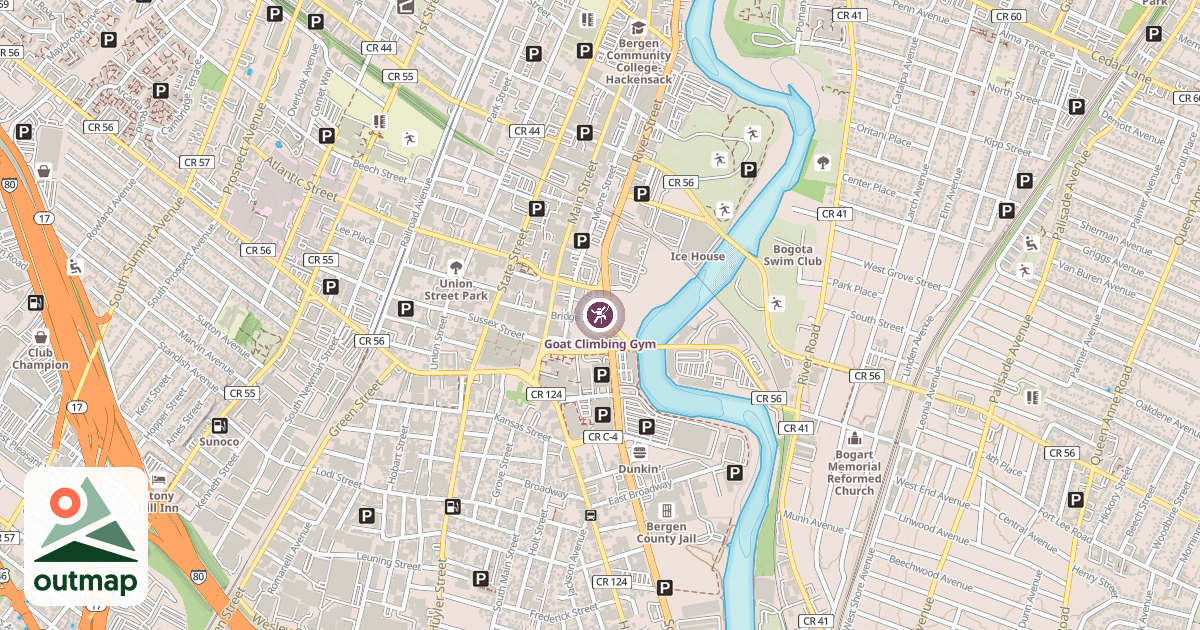Map of Goat Climbing Gym