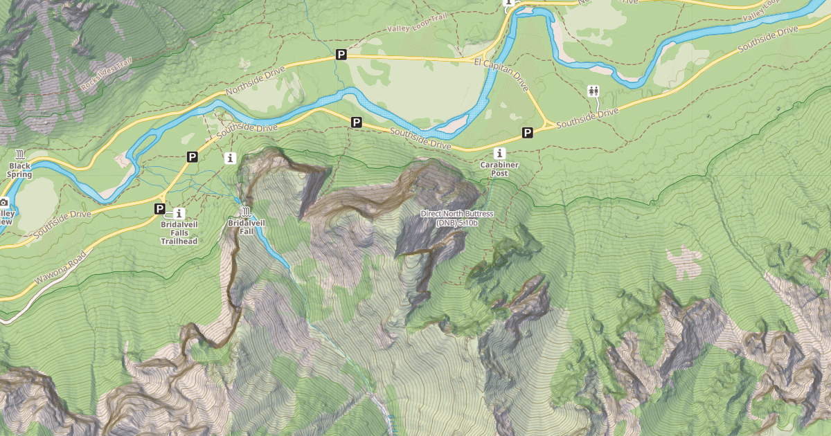 Map preview of Direct North Buttress (DNB)