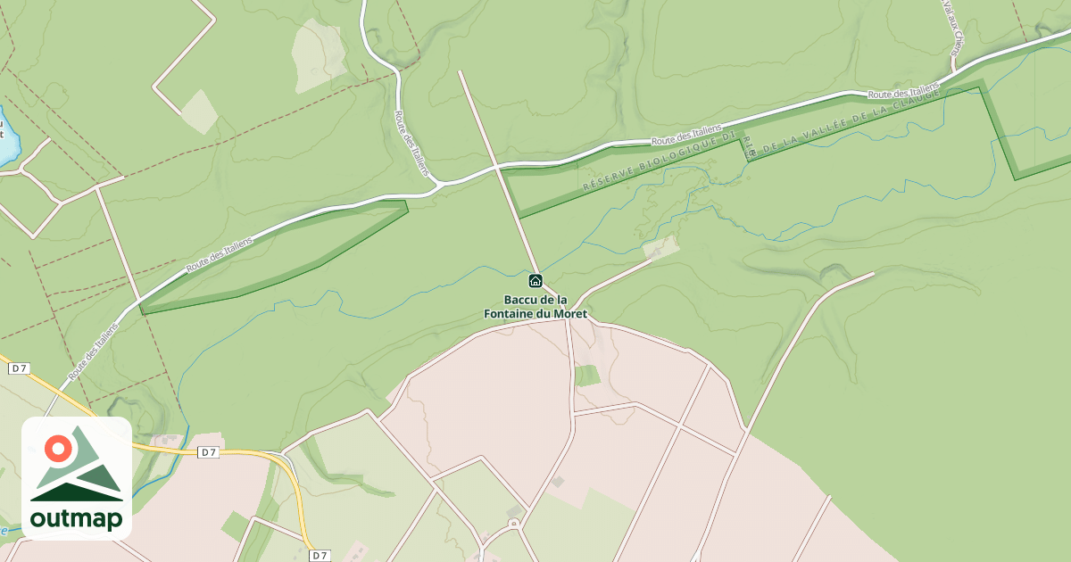 Map of Baccu de la Fontaine du Moret