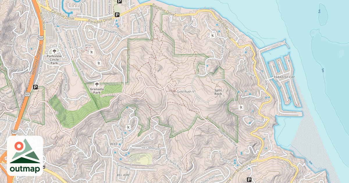 Map of Gold Rush