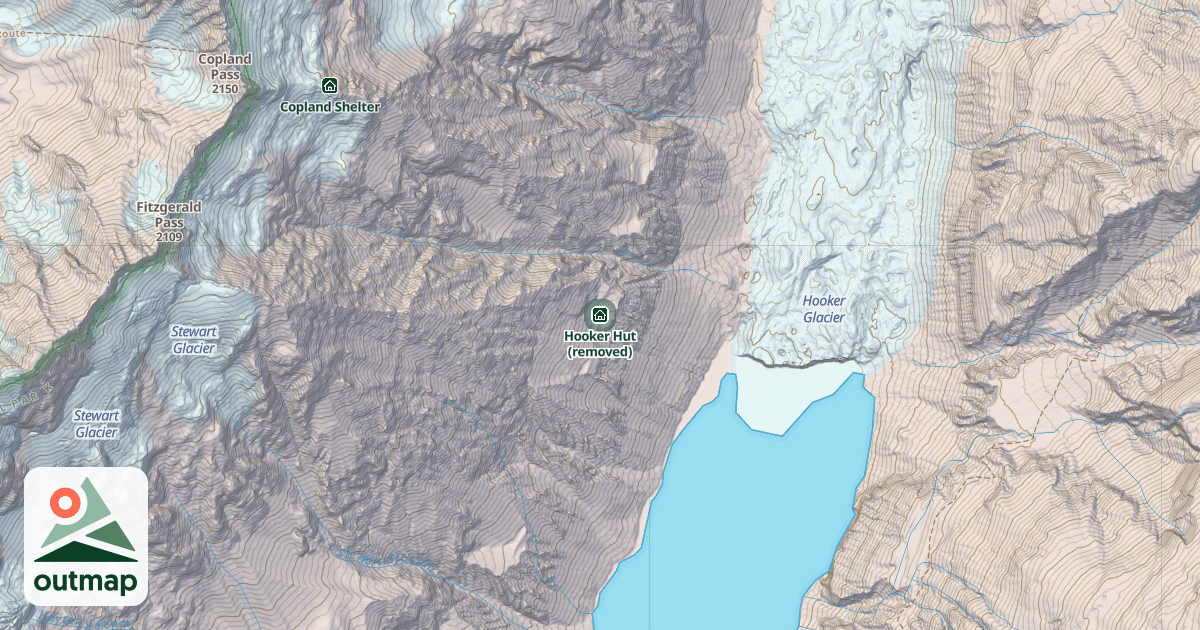 Map of Hooker Hut (removed)
