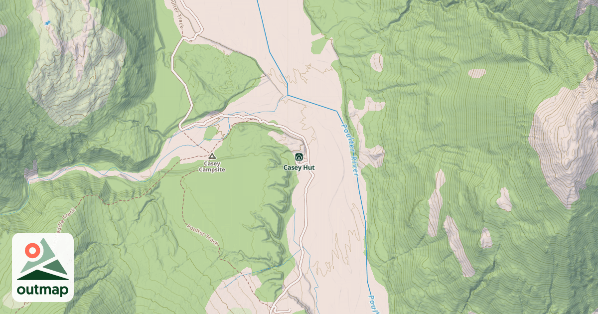 Map of Casey Hut