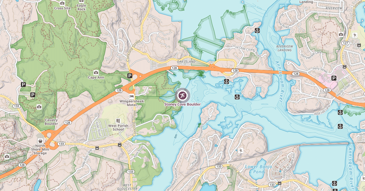 Map preview of Stoney Cove Boulder