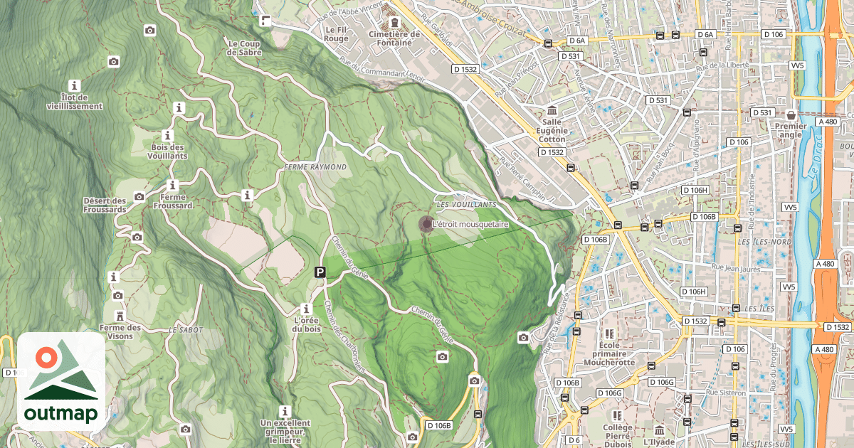 Map of L'étroit mousquetaire