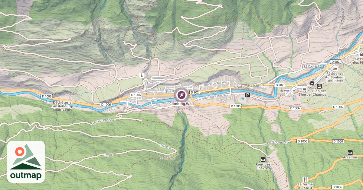 Map of Climbing Wall