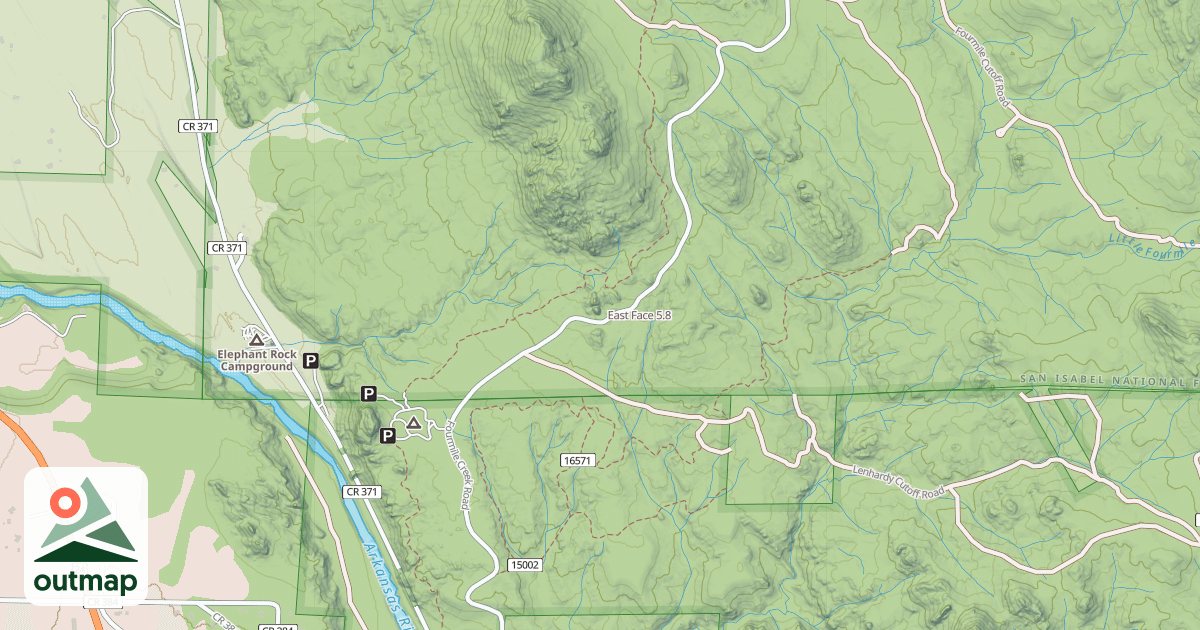 Map of East Face