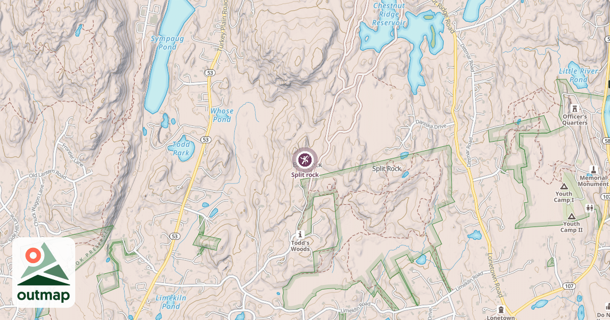 Map of Split rock