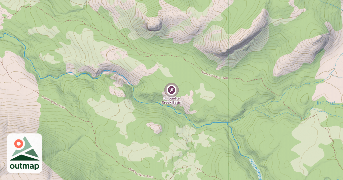 Map of Illilouette Creek Basin
