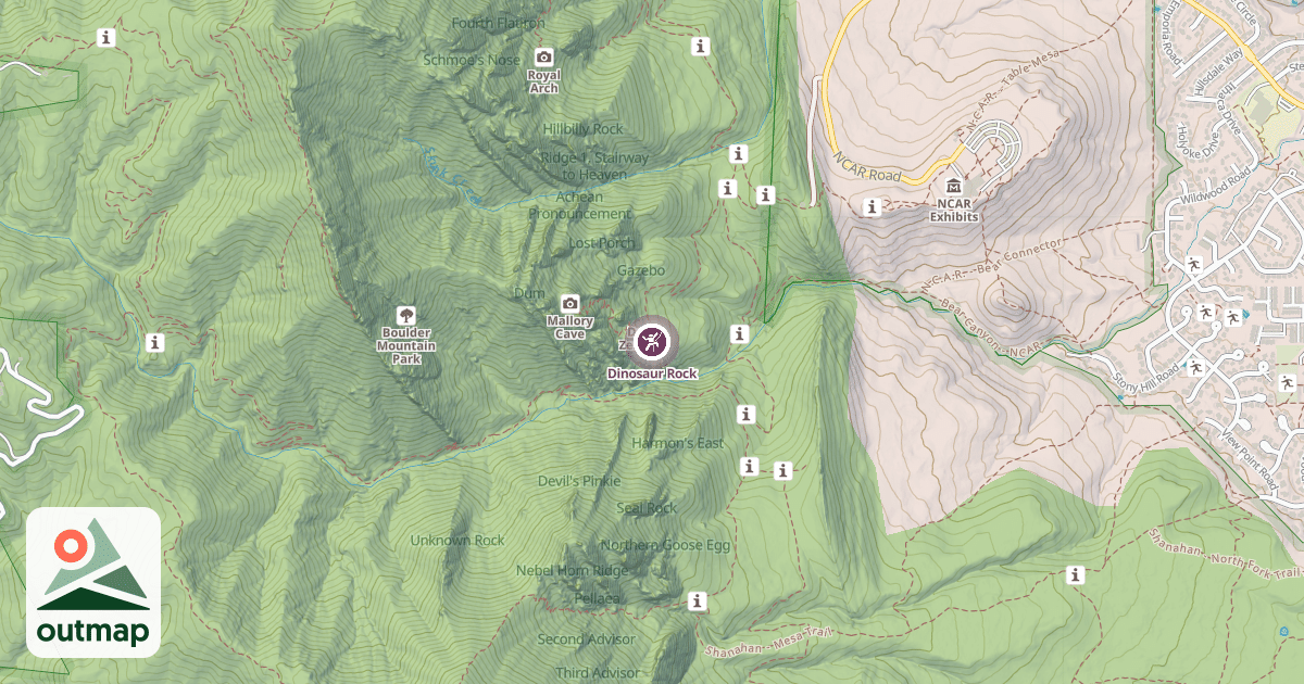 Map of Dinosaur Rock
