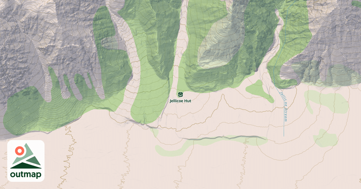 Map of Jellicoe Hut