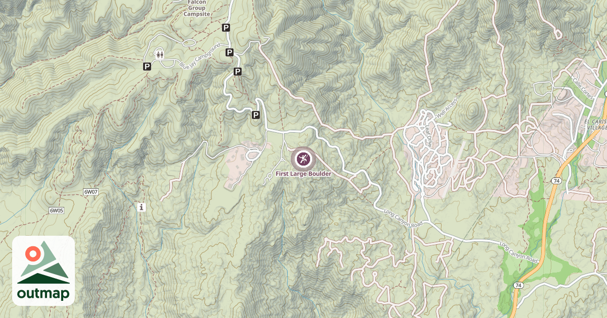 Map of First Large Boulder