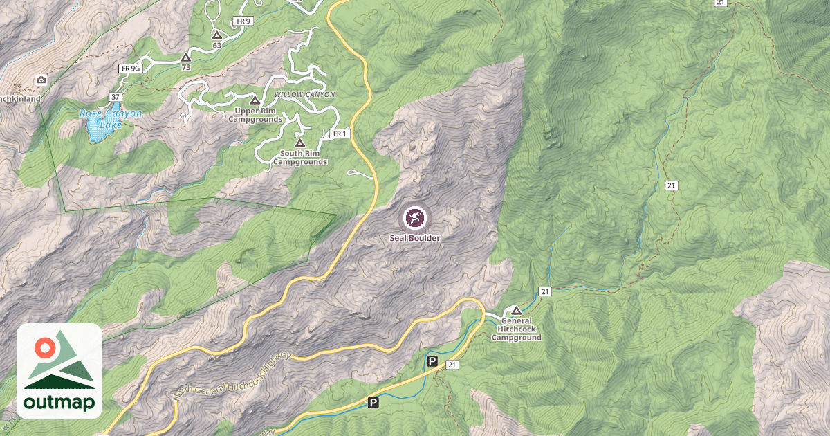 Map of Seal Boulder