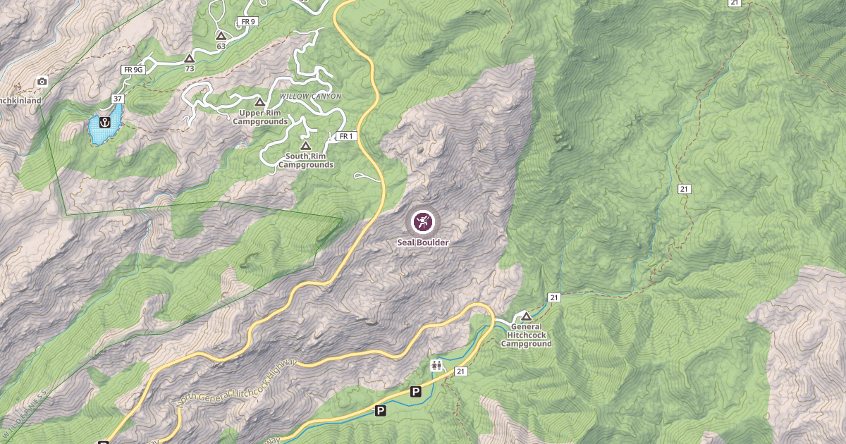 Map preview of Seal Boulder