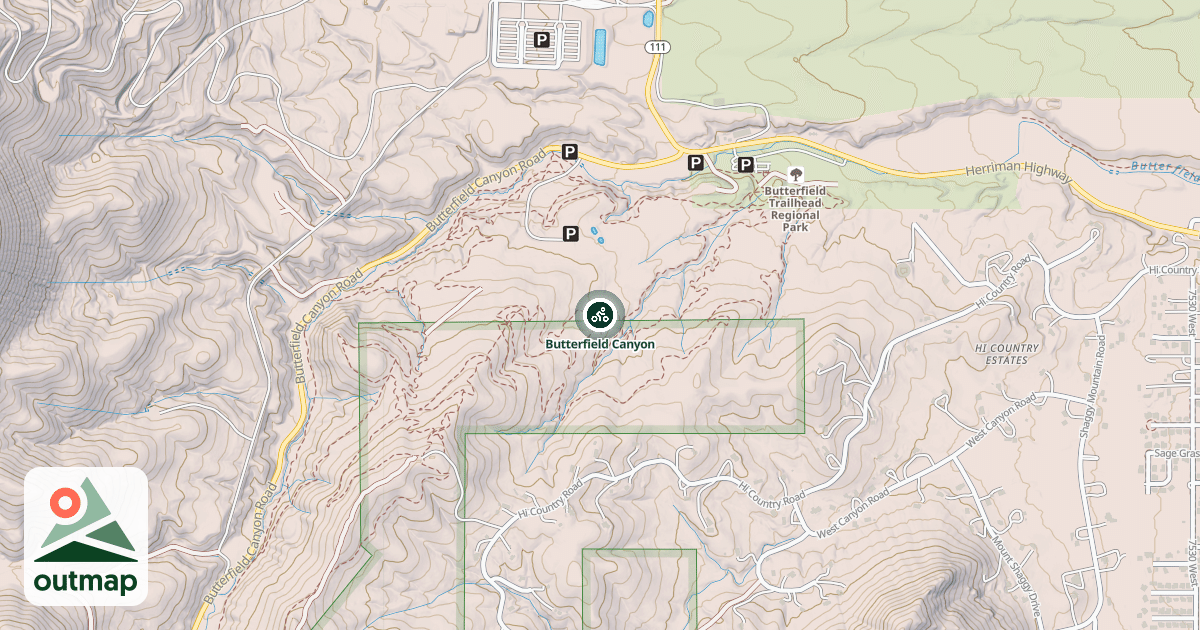 Map of Butterfield Canyon