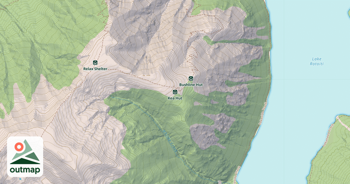Map of Kea Hut