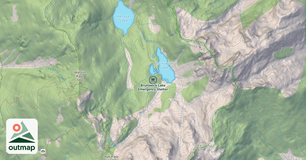 Map of Brunswick Lake Emergency Shelter