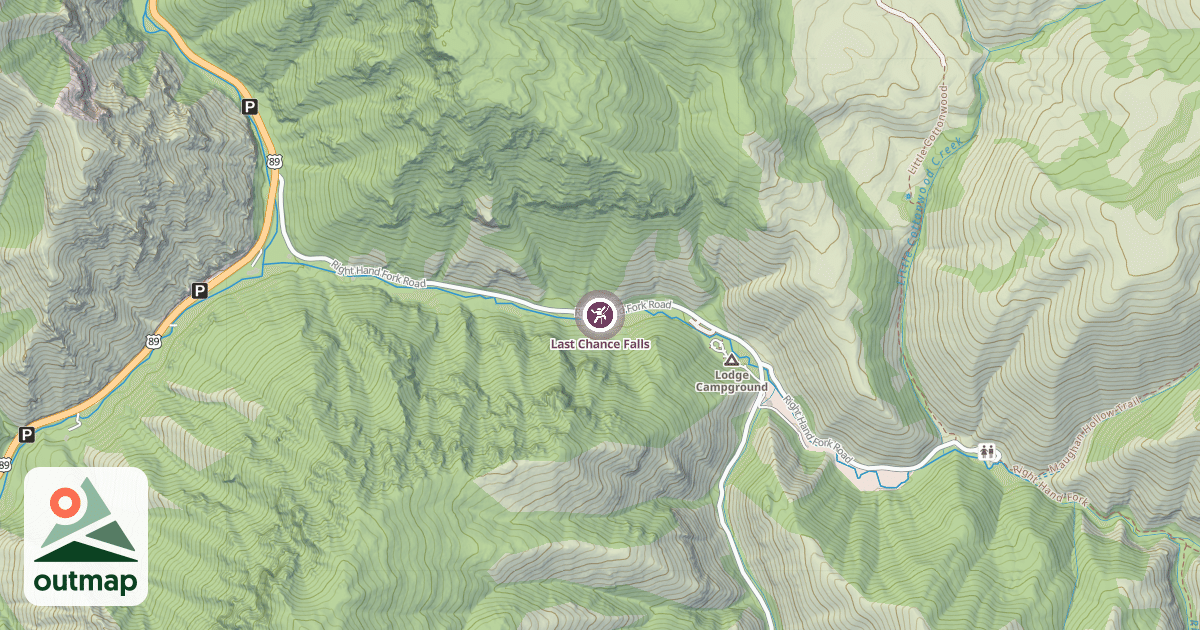 Map of Last Chance Falls