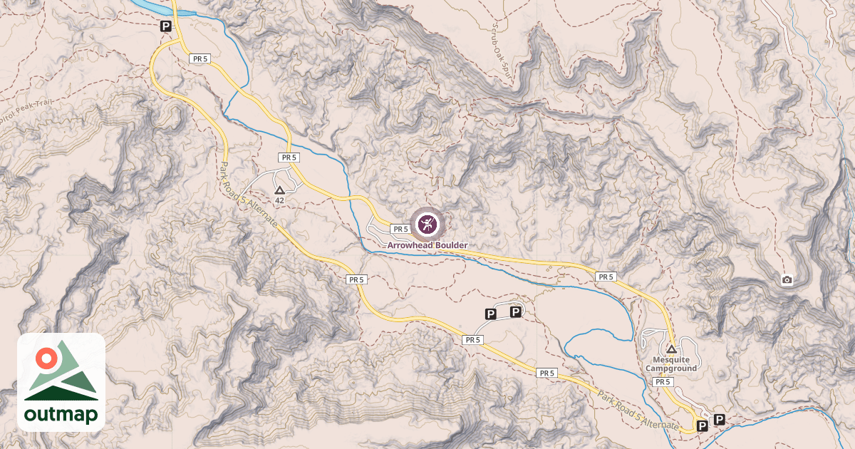 Map of Arrowhead Boulder
