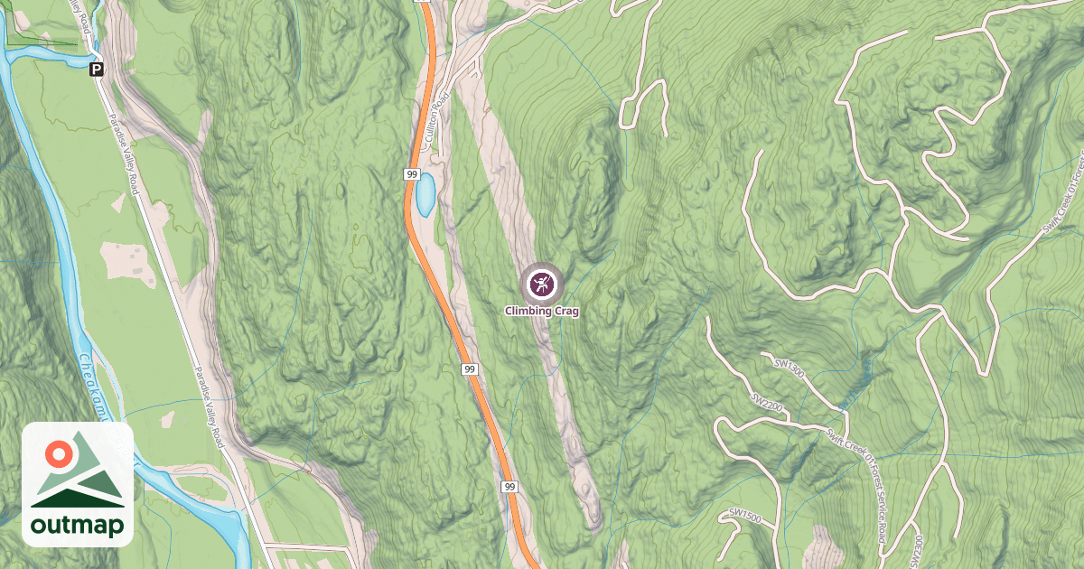 Map of Climbing Crag