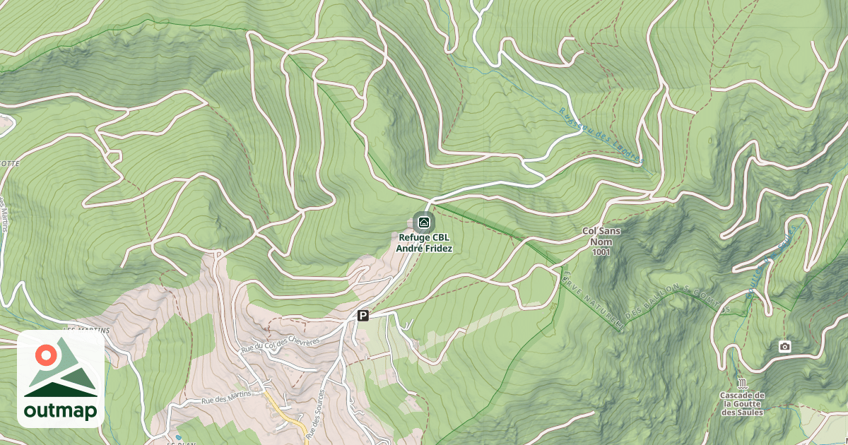 Map of Refuge CBL André Fridez