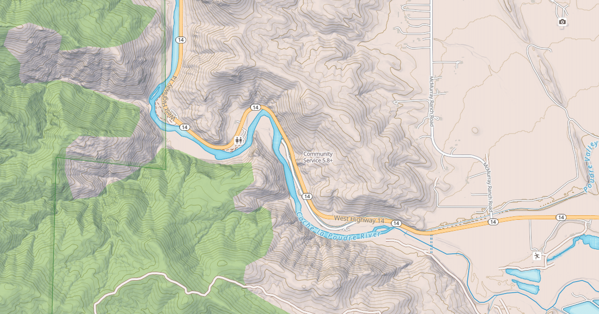 Map preview of Community Service