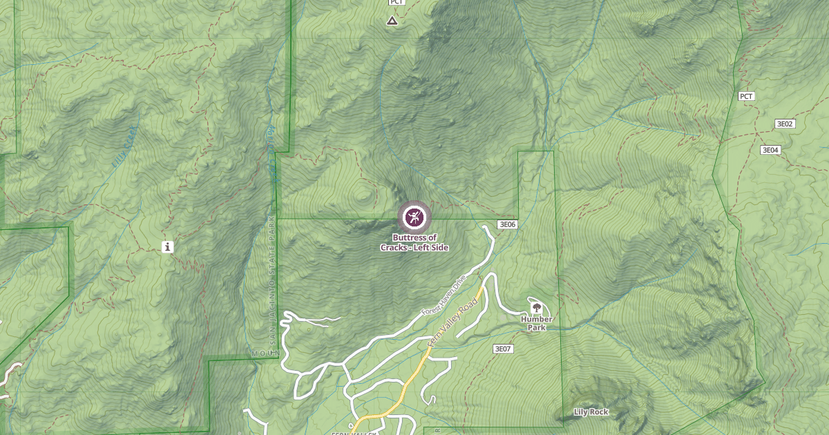 Map preview of Buttress of Cracks - Left Side