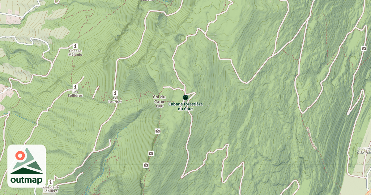 Map of Cabane forestière du Caut