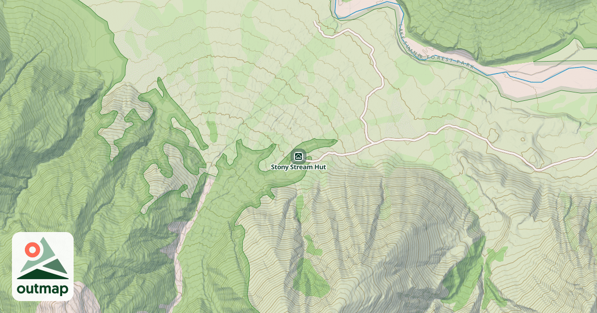 Map of Stony Stream Hut