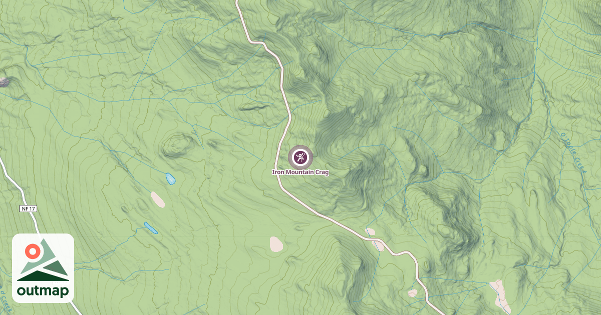 Map of Iron Mountain Crag