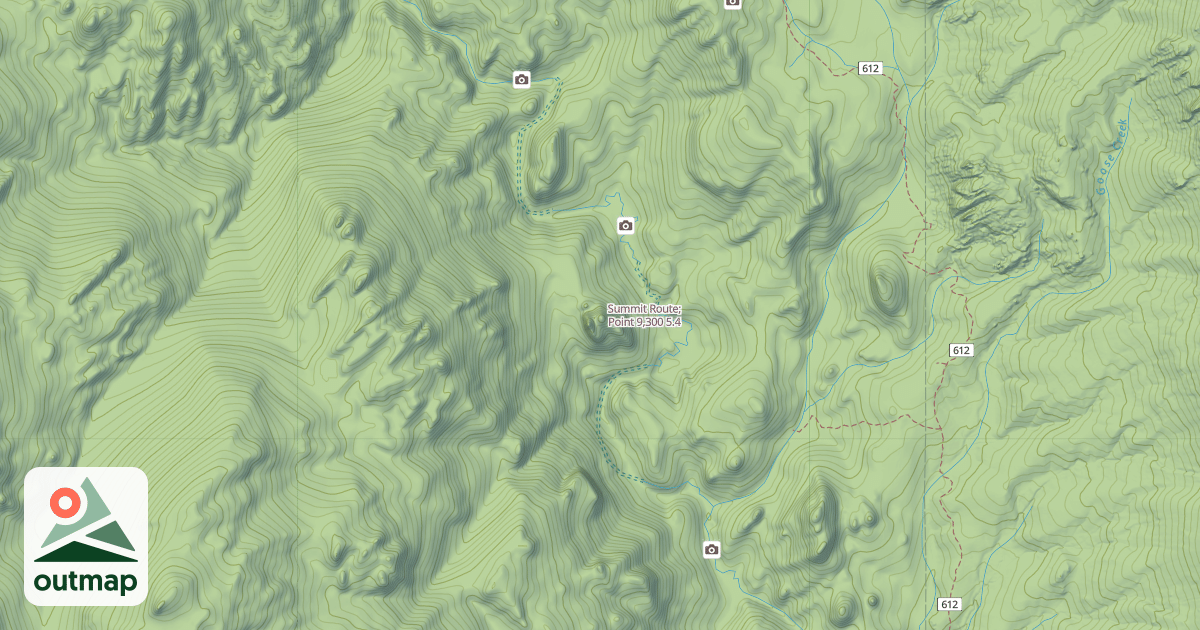Map of Summit Route; Point 9,300