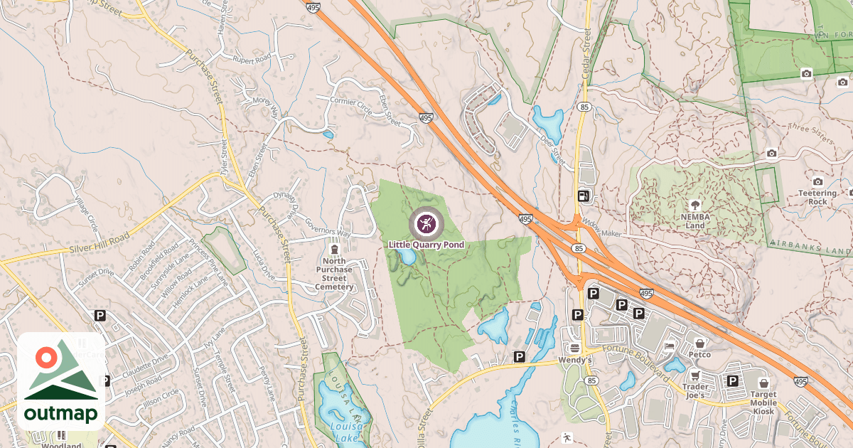 Map of Little Quarry Pond