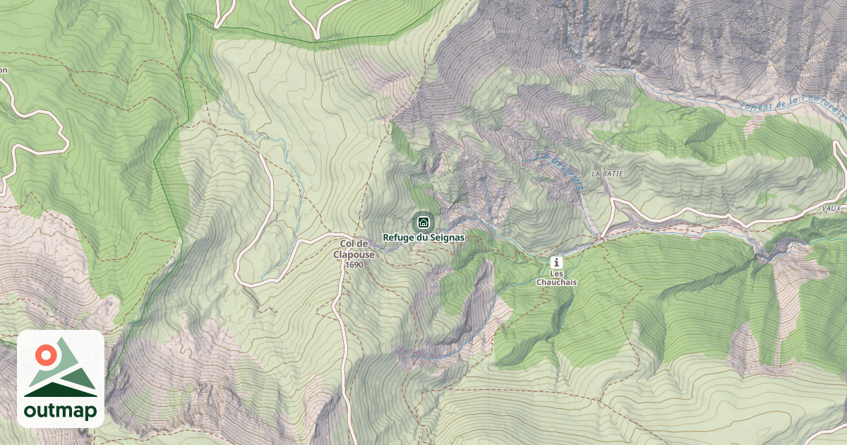 Map of Refuge du Seignas
