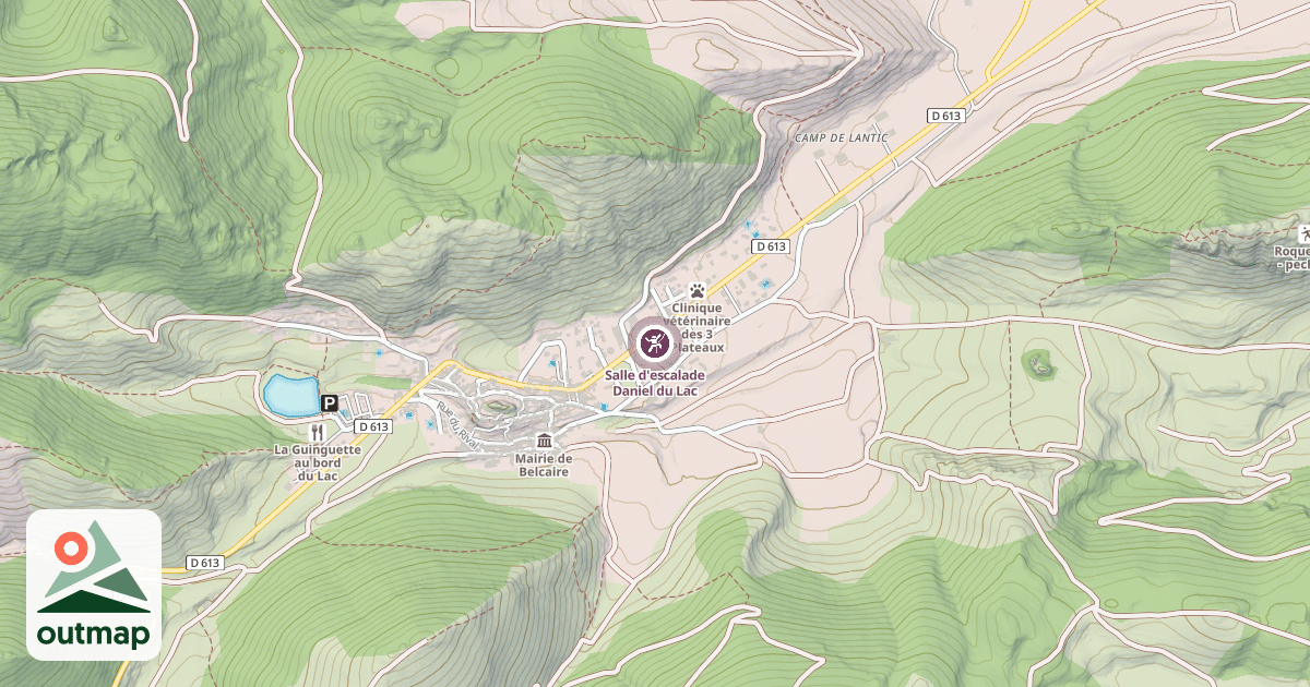 Map of Salle d'escalade Daniel du Lac